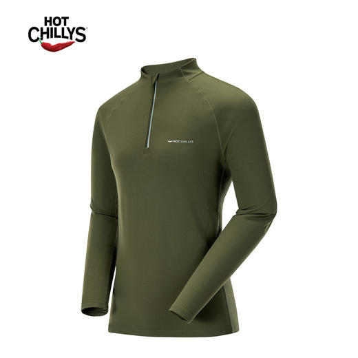 hotchillys热椒桃皮男士拉领速干上衣透气*户外徒步长袖T恤5625 商品图4
