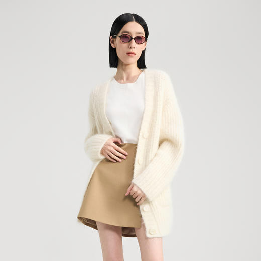 lost in echo2024秋冬新款双口袋螺纹针织开衫外套女 商品图2