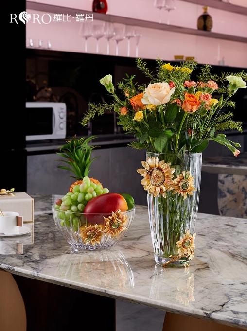 【彼达思】罗比罗丹《欣欣向荣》花瓶珐琅彩工艺创意现代轻奢茶几插花摆件 商品图2