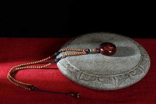 DQ0104°紫檀杏叶平安扣+老山檀香挂件 商品图2