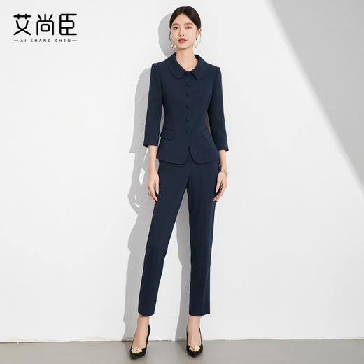 艾尚臣西装套装女2024年秋季新款修身工作女装教师白领职业两件套 商品图5