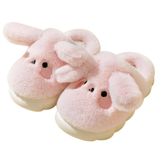 猪爸爸儿童棉拖鞋秋冬季居家室内拖鞋卡通可爱男女中大童毛毛拖鞋 商品图4