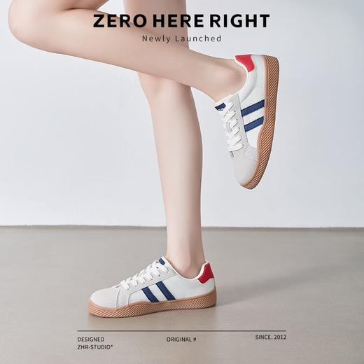 ZHR则则德训鞋女2024春秋新款百搭小白鞋平底复古阿甘鞋休闲板鞋 商品图9