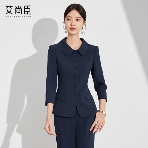 艾尚臣西装套装女2024年秋季新款修身工作女装教师白领职业两件套 商品图2
