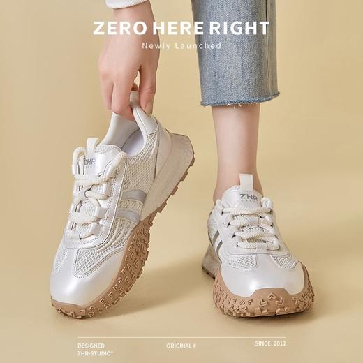 ZHR则则银色透气网面德训鞋女厚底运动鞋ins百搭休闲鞋女2024新款 商品图7