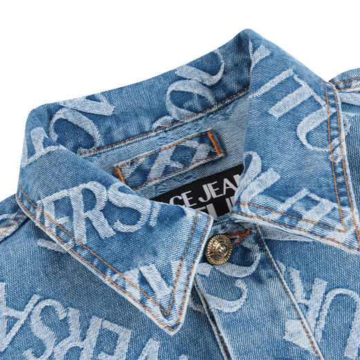 【超惠秒】Versace 范思哲 男士针绣字母logo弹棉牛仔休闲外套 11798 商品图3