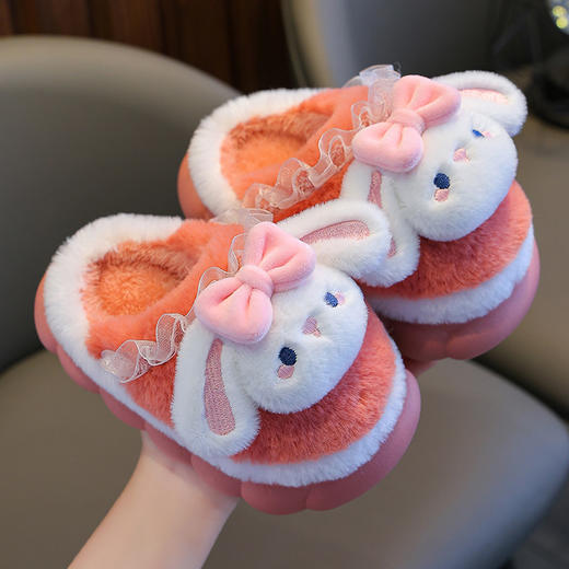 【可爱公仔儿童棉拖鞋】冬季女童保暖加绒大中小童亲子包跟男童1-3岁2宝宝拖鞋 商品图2