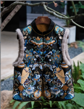 临时上架/盛唐婧 |新中式重工刺绣夹棉马甲