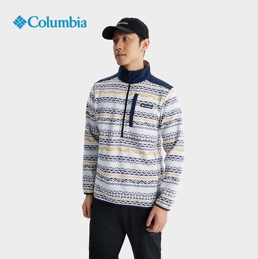 哥伦比亚男式针织印花半开衫AE5809 商品图1