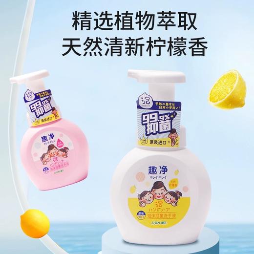 狮王趣净泡沫抑菌洗手液250ml（天然柠檬香） 商品图5