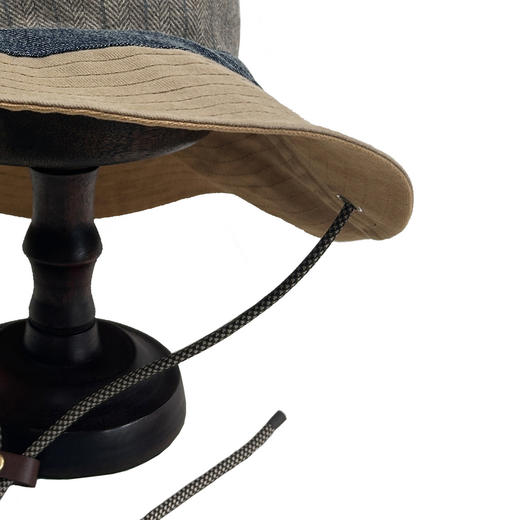 谜底渔夫帽女2024冬季新品复古风户外大帽檐可调节帽绳244MQ1954 商品图3