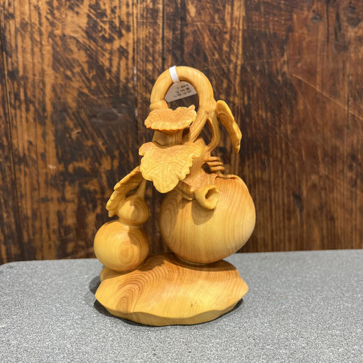 精雕双葫芦°黄杨木摆件 商品图0