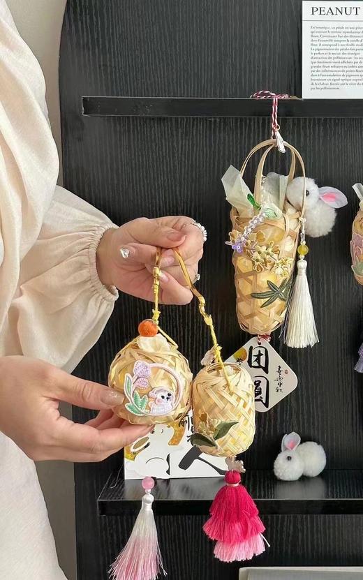 【竹编配饰2】竹编小灯笼（椭圆/圆柱） 商品图0