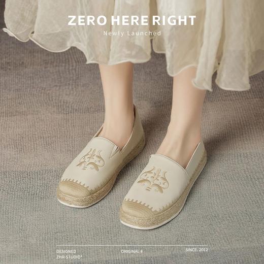 ZHR则则时尚中式刺绣渔夫鞋单鞋2024新款百搭气质女鞋一脚蹬 商品图6