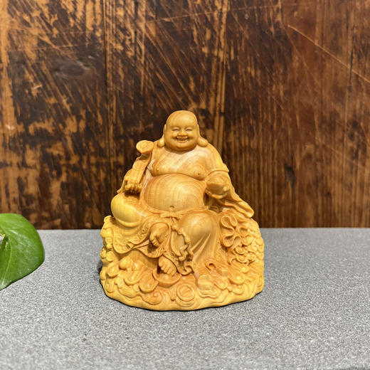 金玉满堂弥勒°黄杨木摆件 商品图0