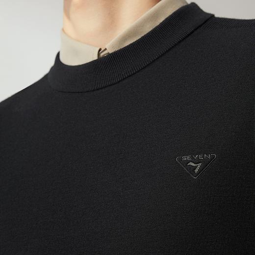 【高端系列】柒牌可机洗毛衫男士秋冬新款商务休闲保暖圆领羊毛衫	127Y70660 商品图3