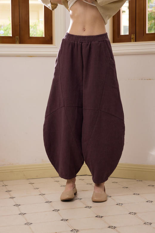 2024秋冬新款禅修灯笼加绒裤——清锦 商品图3