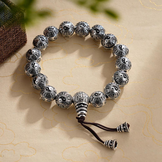 子佩集S990银【转运】手串【HC31085】纯银仿古12mm手链2409 商品图3