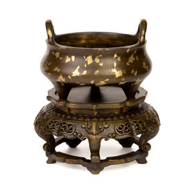 吉祥古法香炉 点金带座冲天耳三足乳炉