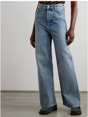 99-8 独家圆正 lew 107款 水洗做旧高腰直筒裤 看腰围 没弹力