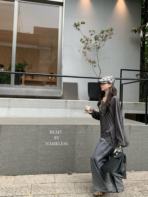 Read Nameless /天丝羊毛深灰腔调上衣＋秀场款灰色开缝阔腿裤 2024/9/14 商品图3