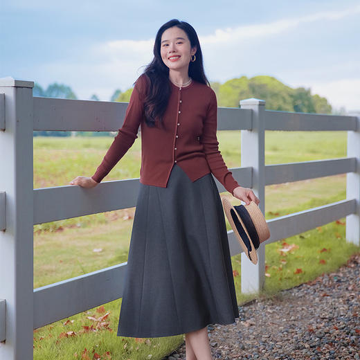 桑蚕丝羊毛混纺衫长袖针织衫 初秋必备 商品图2