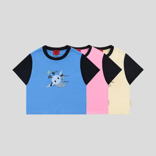 GOODBAI GOODEES夜空天使印花图案撞色正肩短袖T恤 商品图1