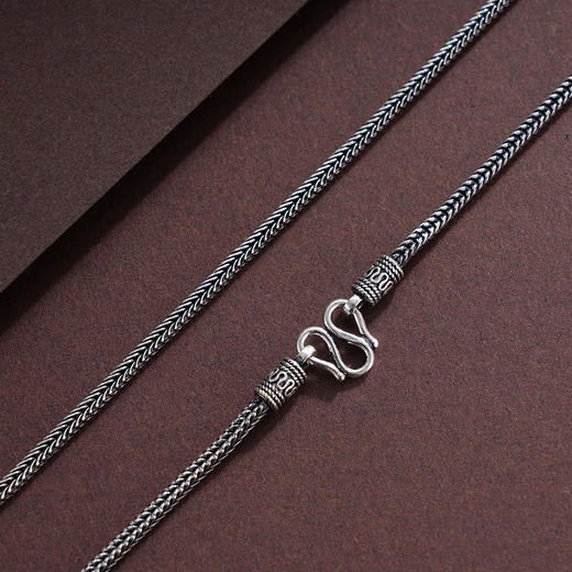 子佩集S925银仿古项链【YFXL026-22】【YFXL026-24】纯银素银22寸24寸2409 商品图2
