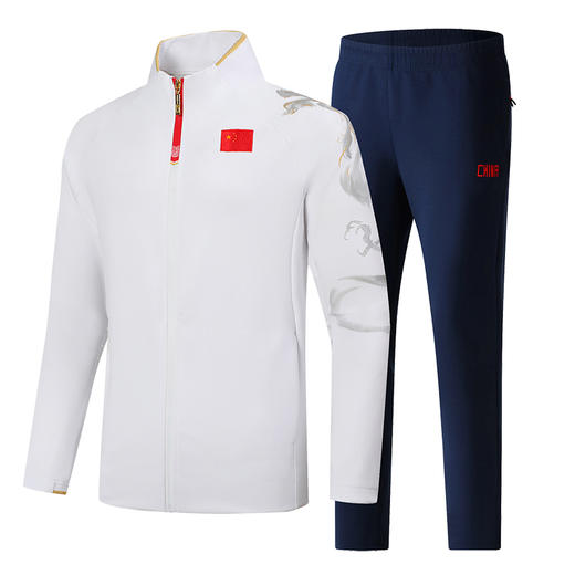 秋冬新款袖标祥龙乒乓球服黄晨同款外套男女运动服套装国家队速干透气套装 商品图2