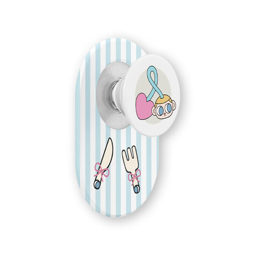 限时折上折【爱与眼泪是罗曼蒂克】莱姆下午茶 MAGSAFE磁吸 Pill椭圆啪嗒系列 蓝色 条纹 商品图0