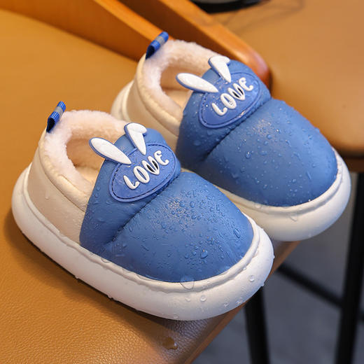 【儿童加绒加厚PU皮包跟棉拖鞋】棉鞋冬季防水防滑中小童男女宝宝棉鞋 商品图3