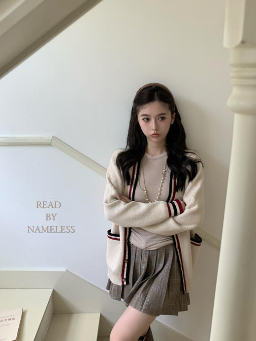 Read Nameless /天柔纱学院风miu 系大毛衣+羊毛格子拼接百褶裙裤 2024/9/14 商品图14