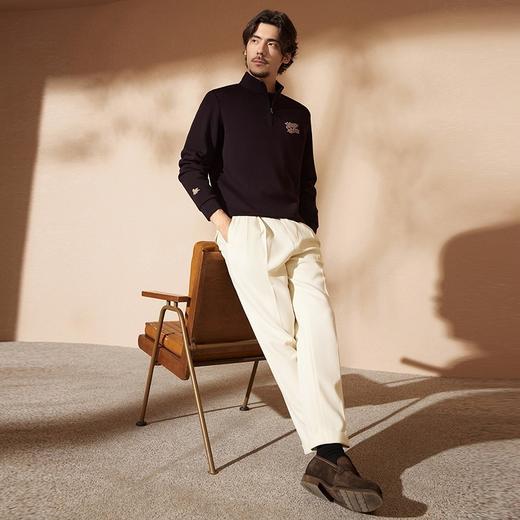 【中华立领】柒牌半拉链卫衣2024秋冬新款时尚字母毛巾绣休闲上衣	127W70920 商品图3