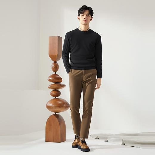 【高端系列】柒牌可机洗毛衫男士秋冬新款商务休闲保暖圆领羊毛衫	127Y70660 商品图4