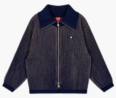 FMACM/ZZS2412/渐变双色混纺大翻领毛衣拉链外套 商品图0