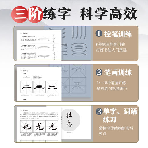墨点字帖 楷书隶书入门水写帖 颜真卿曹全碑空白水写书法布楷书隶书毛笔练习清水临摹初学者万次水洗布练字专用字帖水写本 商品图2