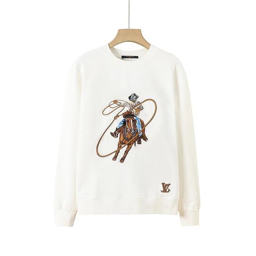 马户情侣款西部马logo刺绣套头圆领卫衣 商品图5