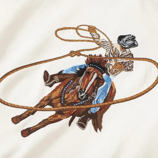 马户情侣款西部马logo刺绣套头圆领卫衣 商品图6