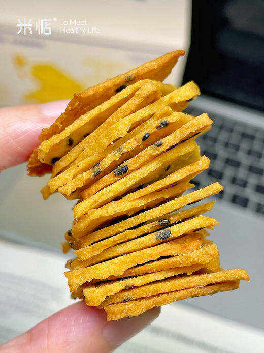 【米惦地瓜小酥】原价19.9一盒，现团购只要13.3/盒！ 🧡精选天目山小香薯，只要中间的香甜 🧡92%的地瓜原浆添加，新鲜纯正  商品图10