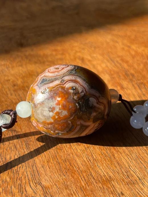 缠丝瑪瑙椭圆大珠吊坠项链，顺丰包邮 商品图8