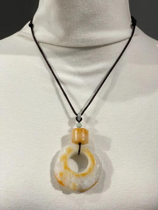 金沁白玉巧雕兽纹珮与勒子吊坠，顺丰包邮 商品图3