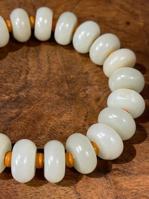 籽料白玉算盘珠长手链，顺丰包邮 商品图3