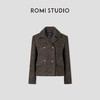 ROMI STUDIO“法式优雅”高支羊毛带子纱编织双排门襟外套 431W6080 商品缩略图0
