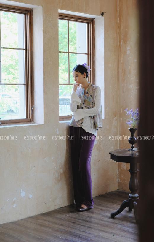 【门店同款】ENJOY秋季云敛-吊坠丝绒阔腿裤 159294717 商品图2