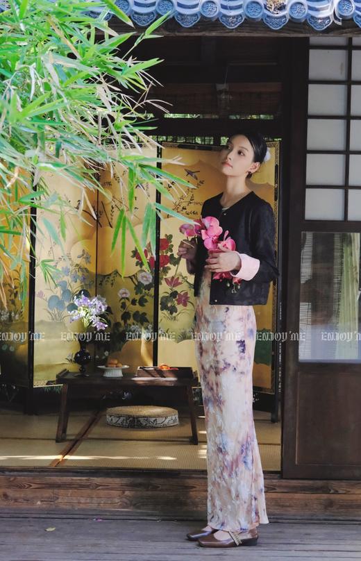 【门店同款】ENJOY秋季云敛-漠上飞花粉黛遥岑吊带裙 159398073 商品图9