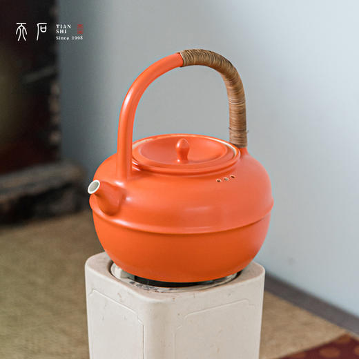 问鼎天石系列燕领红腰线提梁壶（缺货） 商品图3