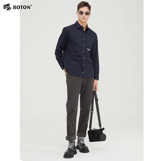 波顿秋冬季休闲裤加厚商务男士直筒修身运动长裤子ME775321 商品图2