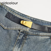 oldcolour设计感高腰显瘦直筒水洗牛仔长裤女O21113106 商品缩略图4