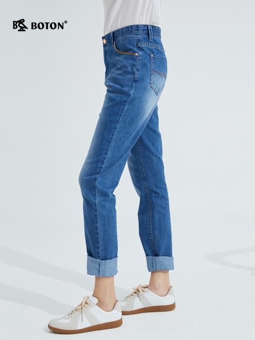 波顿直筒浅蓝色牛仔裤女裤春夏季薄款款修身显瘦裤子LE239121 商品图2