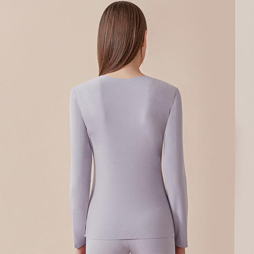 雅黛丽保暖衣女冬季贴身上衣打底2024年新款5A抑菌阳离子圆领秋衣 商品图1